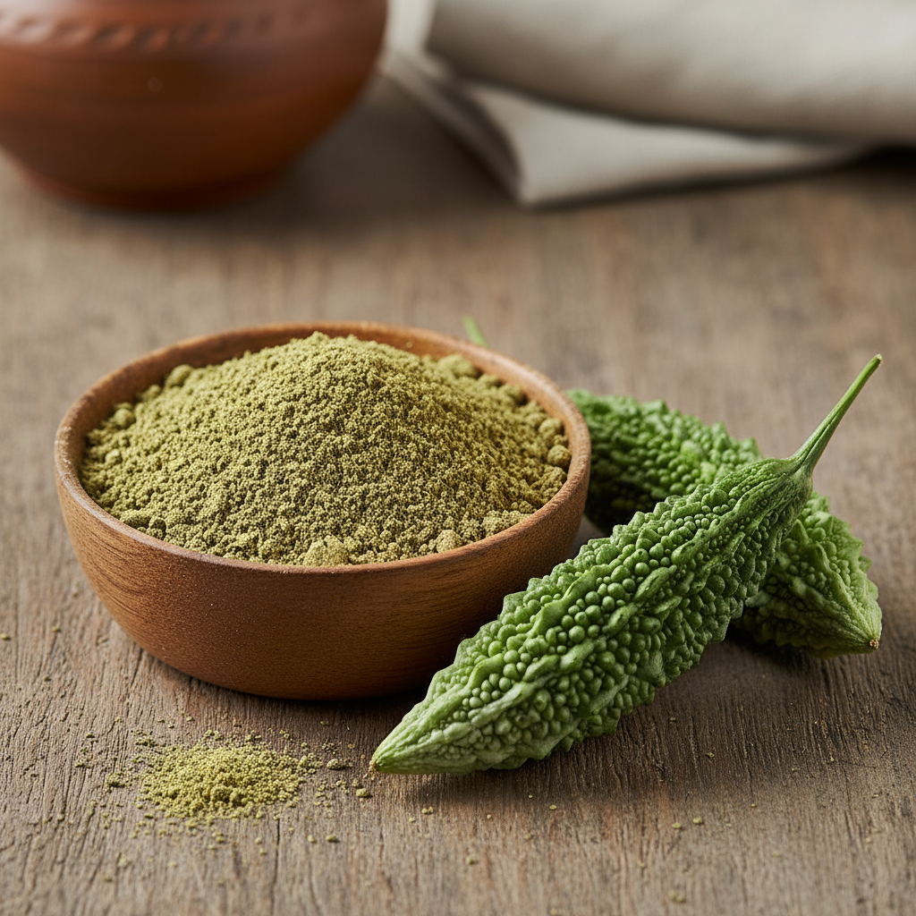 Frugoo Bitter Gourd Powder – 100% Natural Bitter Gourd Powder | Supports Blood Sugar & Liver Health