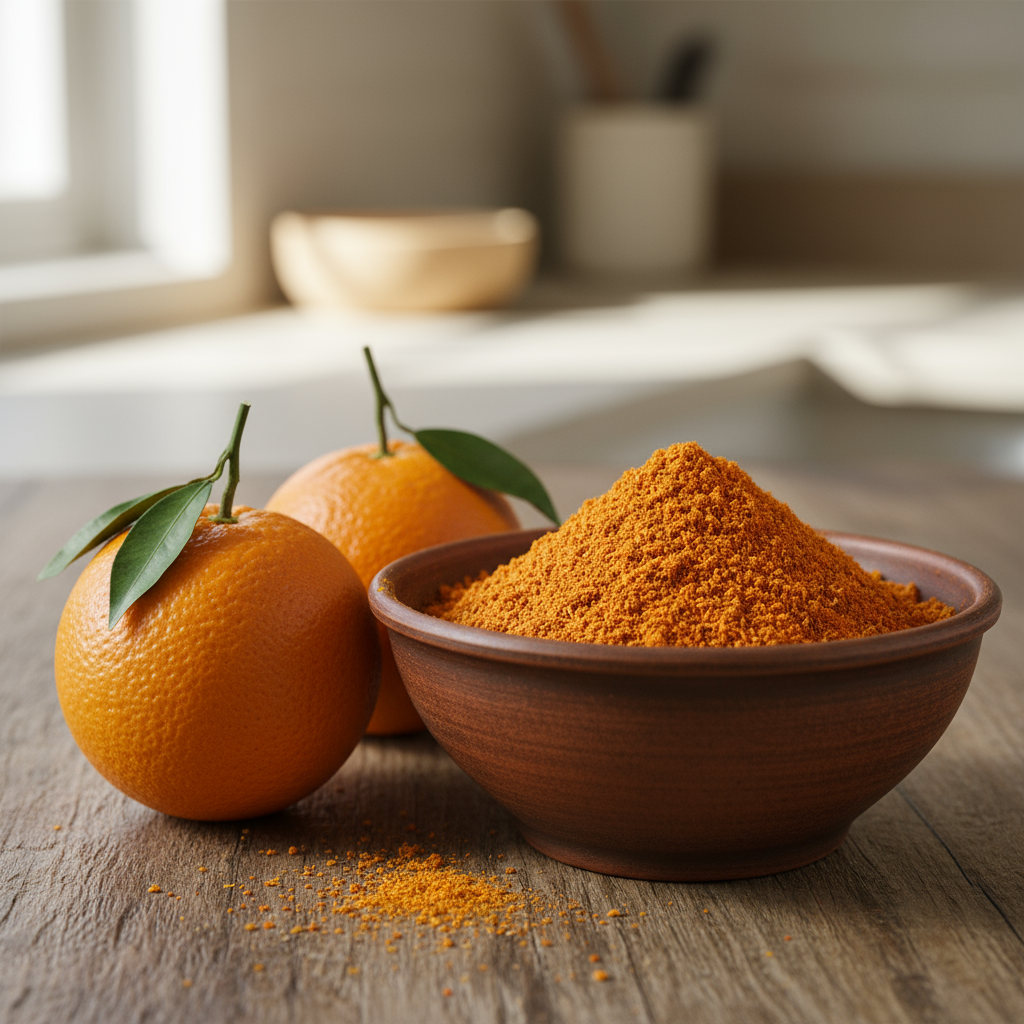 Frugoo Orange Peel Powder – 100% Natural Vitamin C & Skin Care | Brightening & Detox Boost